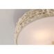 Trellis 4 Light Hand-painted with putty patina and silver leaf orb Bath/Flush Mounts Ceiling Light